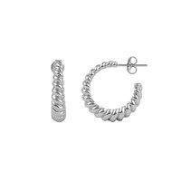 Essentials Silverplated Hoop Pin Croissant