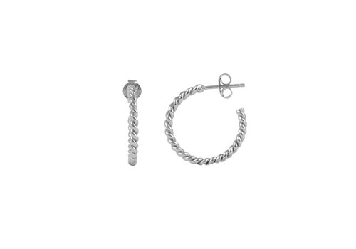 All the Luck in the World Essentials Silverplated Hoop Pin Small Twisted