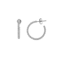 Essentials Silverplated Hoop Steker Bolletjes