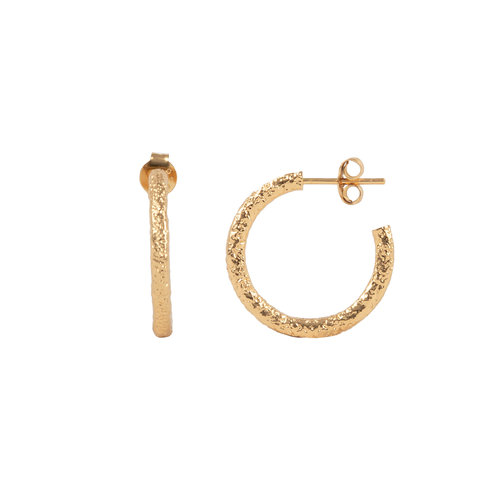 Essentials Goldplated Hoop Steker Antiek dun 