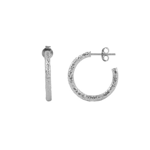 Essentials Silverplated Hoop Pin Antique Thin 
