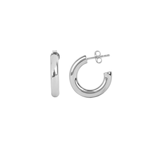 Essentials Silverplated Hoop Steker Dik Egaal 