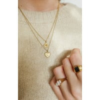 Charm Goldplated Ketting Burst Hart