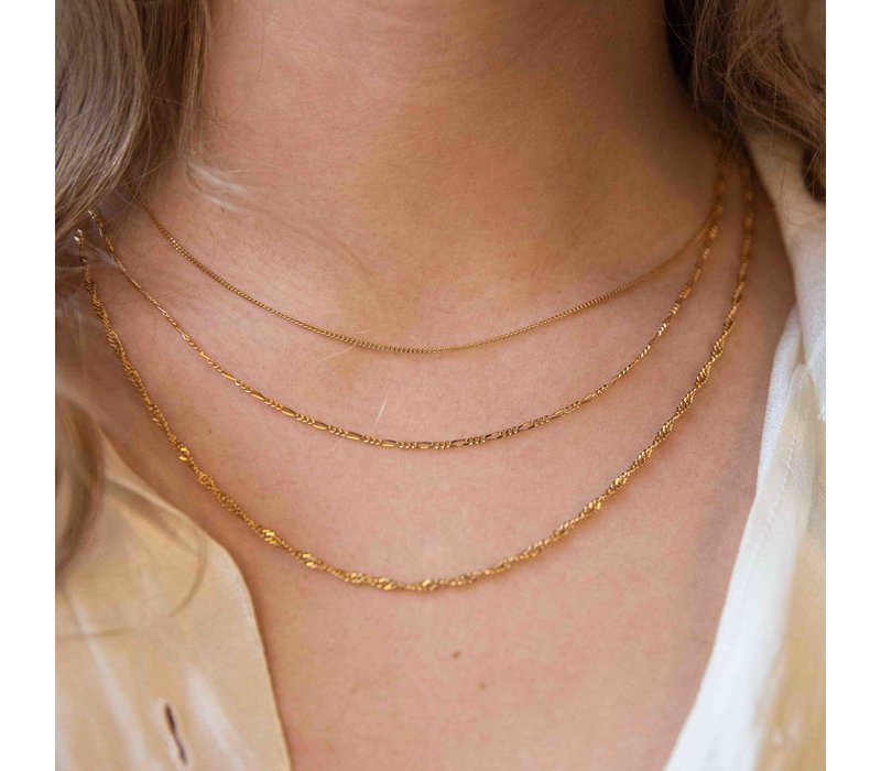 Essentials Goldplated Necklace Curb Chain