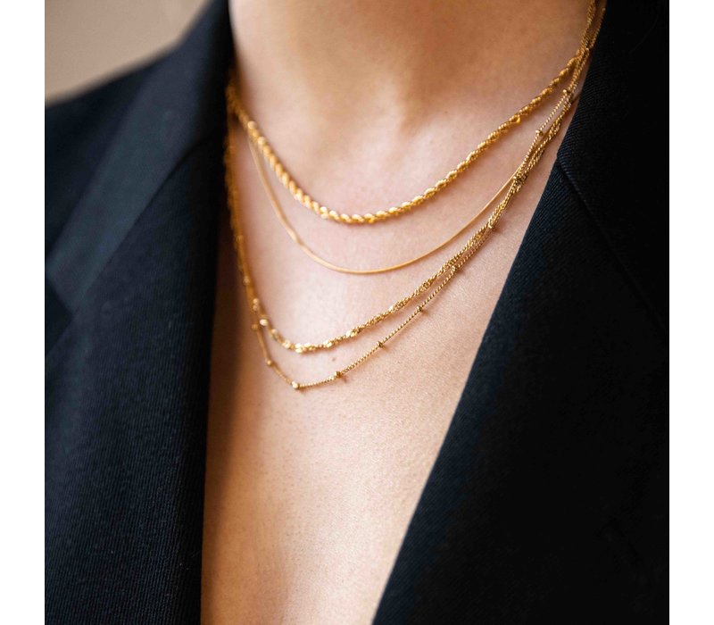 Essentials Goldplated Necklace Twisted Big