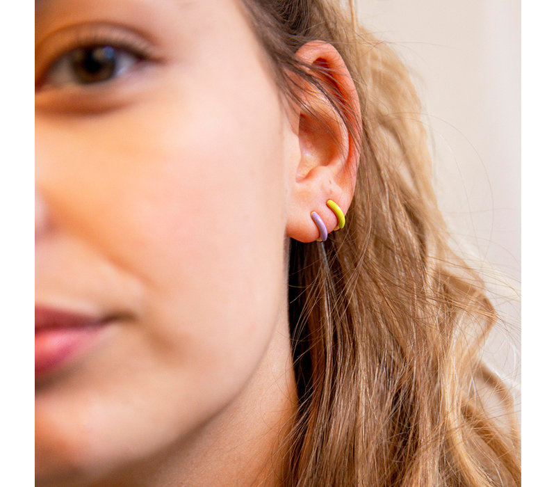 Bloom Goldplated Earring Lime
