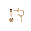 All the Luck in the World Vivid Goldplated Earring Hexagon Star Lilac Pink