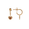 All the Luck in the World Vivid Goldplated Earring Heart Dots Orange