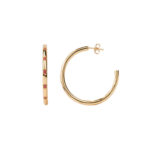 Aimé Goldplated Hoop Ster Rose Large 