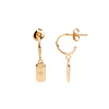 All the Luck in the World Aimé Goldplated Earring Rectangle Star Clear