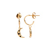 All the Luck in the World Aimé Goldplated Earring Moon Star Black