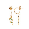 All the Luck in the World Aimé Goldplated Earring Snake Green Orange