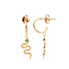 Aimé Goldplated Earring Snake Clear Green