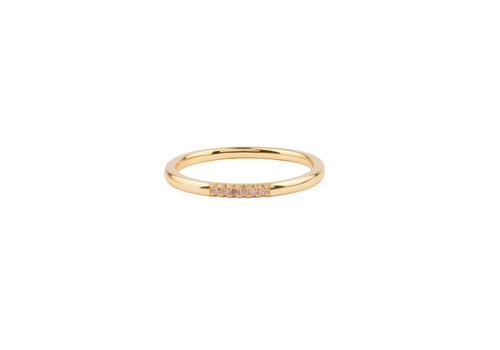 All the Luck in the World Jolie Ring Goldplated Sterling Silver Kleine Stippen Champagne