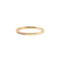 Jolie Ring Goldplated Sterling Silver Kleine Stippen Amethist