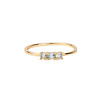 Jolie Ring Goldplated Sterling Silver Bar Aquamarine