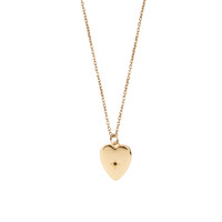 Aimé Goldplated Necklace Heart Star Black