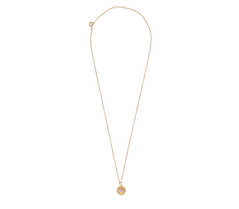 Aimé Goldplated Necklace Circle Lilac Eye