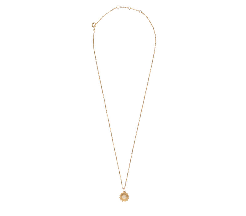 Aimé Goldplated Necklace Circle Clear Eye