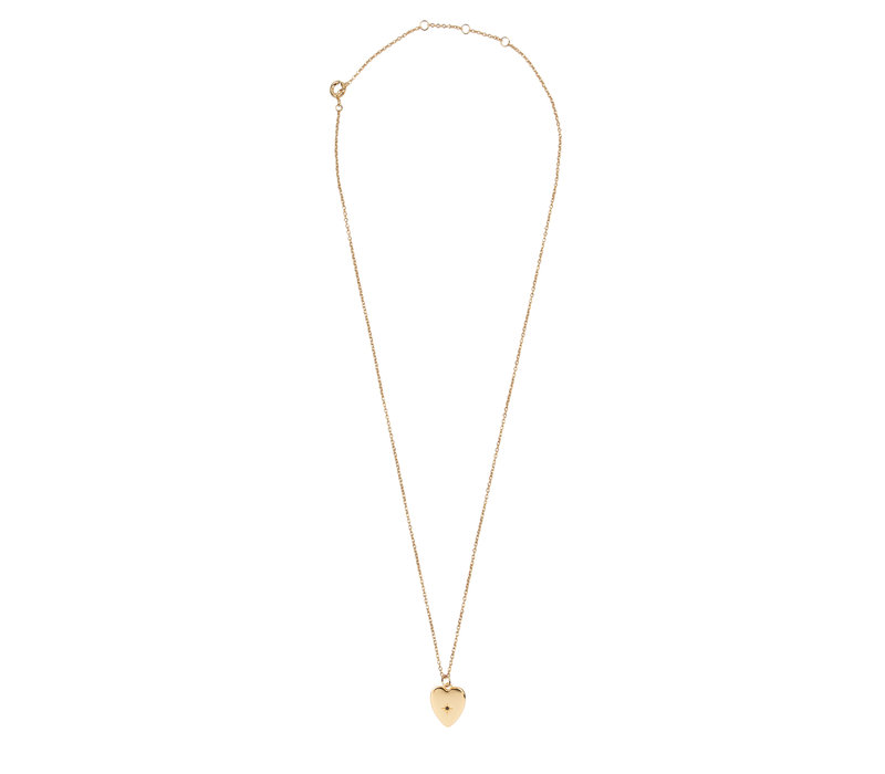 Aimé Goldplated Necklace Heart Star Black