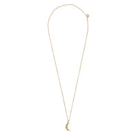 Aimé Goldplated Ketting Maan Ster Turquoise