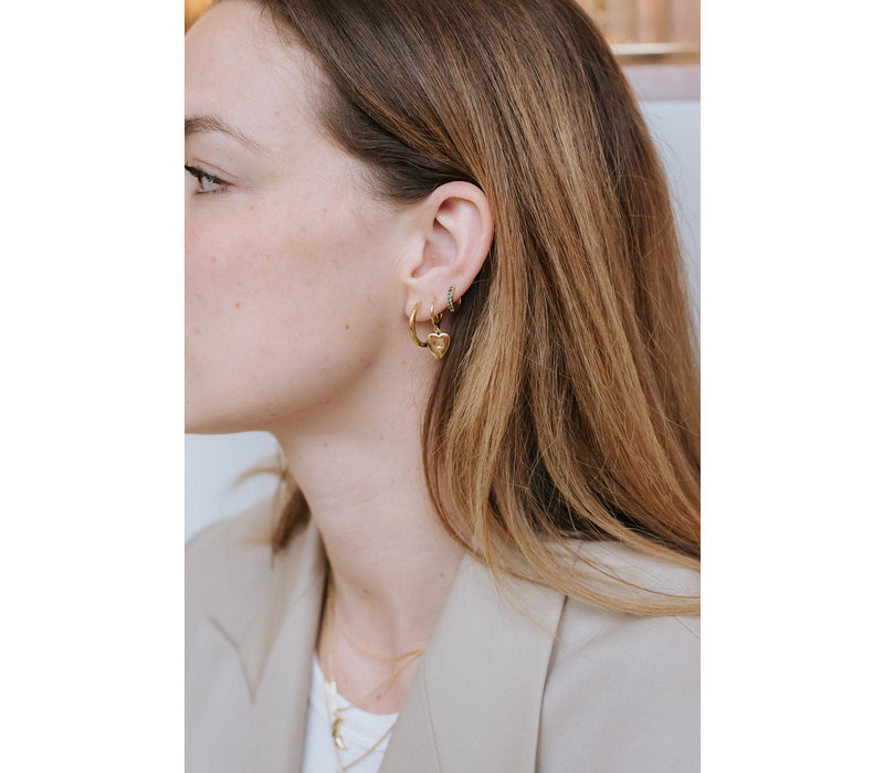 Aimé Goldplated Earring Heart Star Clear