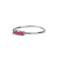 Jolie Ring Sterling Silver Bar Roze