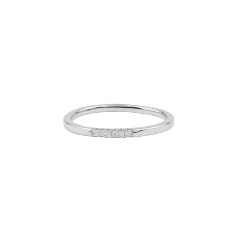 Jolie Ring Sterling Silver Kleine Stippen Wit 