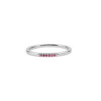Jolie Ring Sterling Silver Tiny Dots Pink