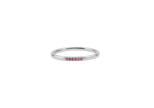 All the Luck in the World Jolie Ring Sterling Silver Kleine Stippen Roze