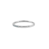 Jolie Ring Sterling Silver Tiny Dots Aquamarine