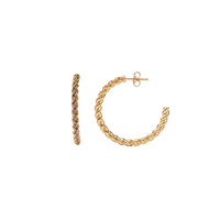 Aimé Goldplated Hoop Gedraaid Amethist Medium