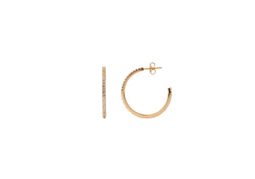 All the Luck in the World Aimé Goldplated Hoop Little Gem White Medium