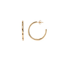 Aimé Goldplated Hoop Ster Zwart Medium