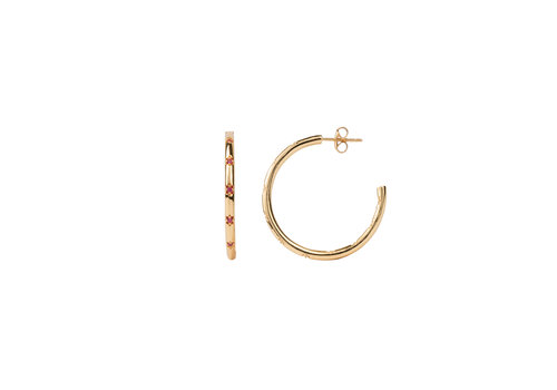 All the Luck in the World Aimé Goldplated Hoop Ster Rose Medium