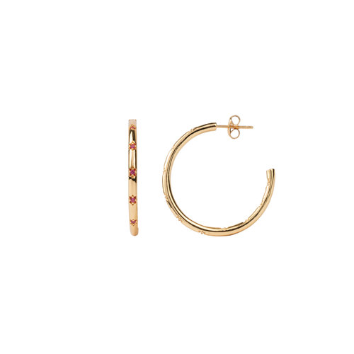 Aimé Goldplated Hoop Star Rose Medium 