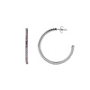 All the Luck in the World Aimé Silverplated Hoop Little Gem Amethyst Large