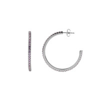 Aimé Silverplated Hoop Little Gem Amethyst Large