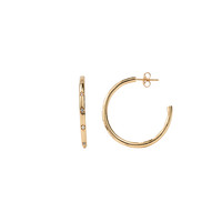 Aimé Goldplated Hoop Ster Wit Medium