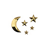 Moon and stars set