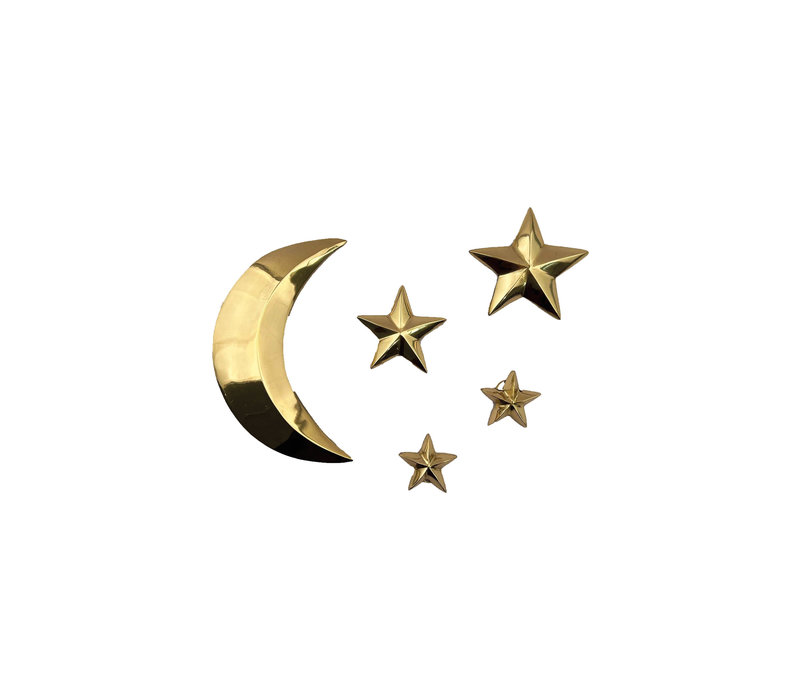 Moon and stars set