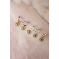 Aimé Goldplated Earring Circle Clear Eye