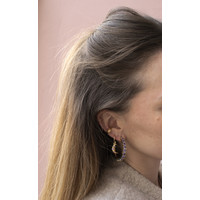 Aimé Goldplated Earring Moon Star Lilac
