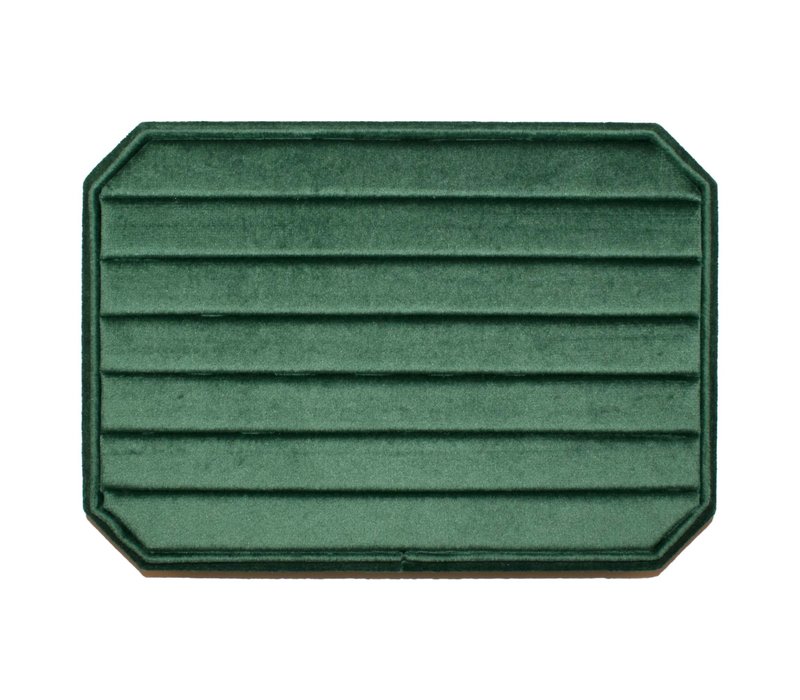 Velvet ring display box Christmas green large