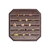 Fluweel ring display box paars bruin