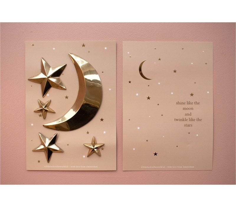 Moon and stars set