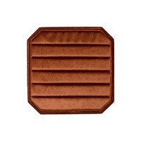 Fluweel ring display box roest bruin