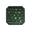 Fluweel ring display box kerstmis groen
