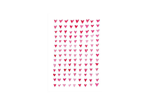 All the Luck in the World Postcard - Hearts