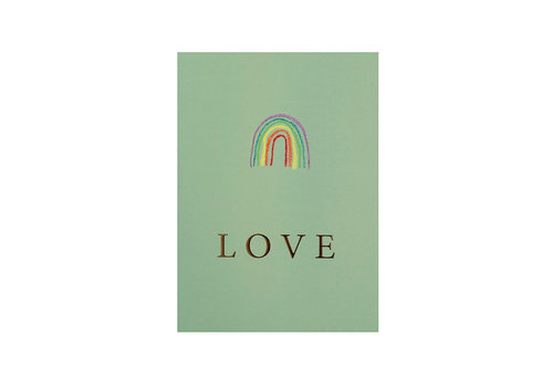 All the Luck in the World Postcard - Rainbow Love